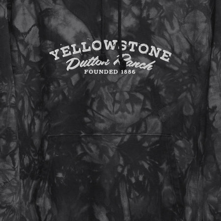 Yellowstone Dutton Ranch Logo Unisex Champion Tie Dye Hoodie - Paramount Shop