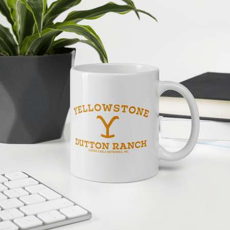 Yellowstone Dutton Ranch Logo White Mug - Paramount Shop