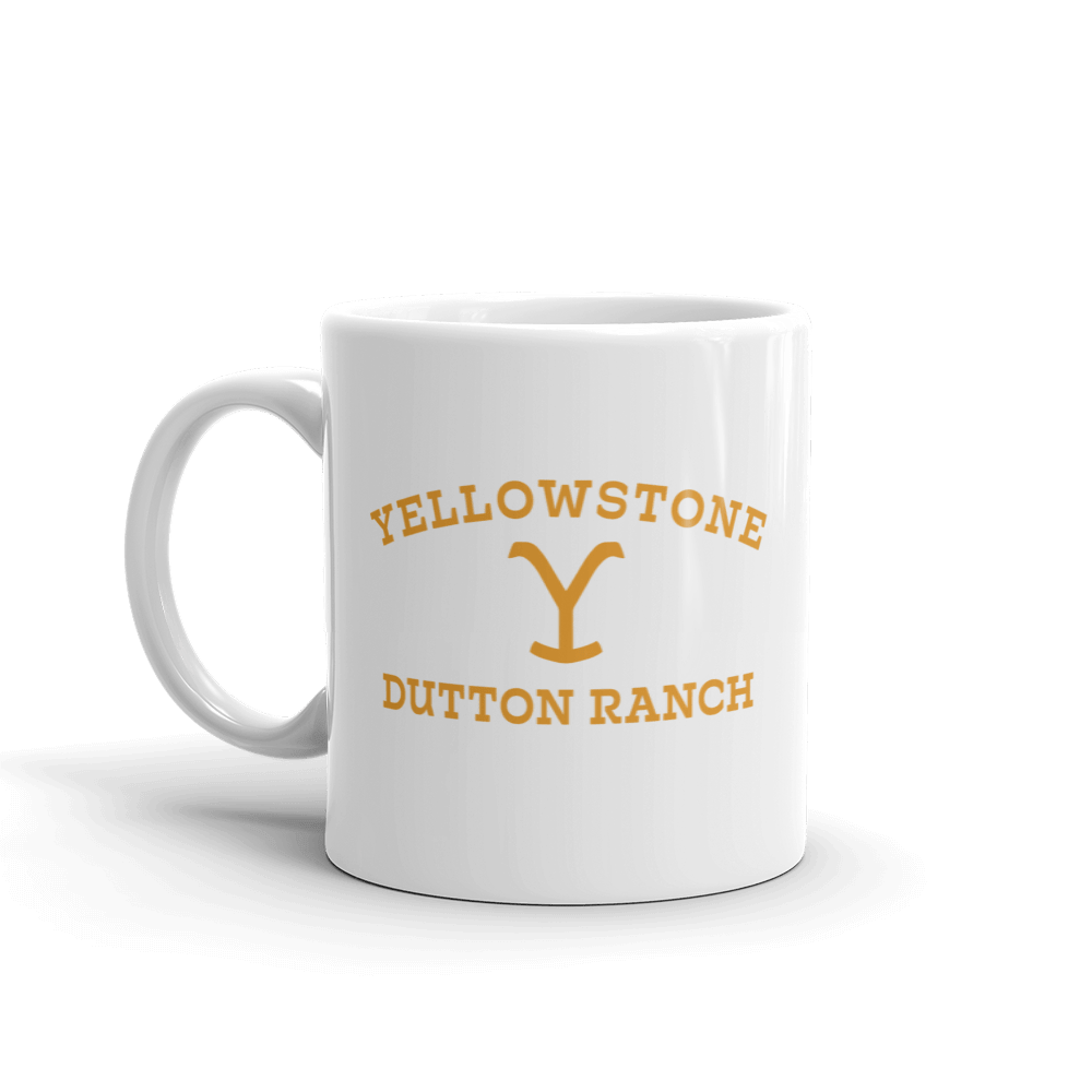 Yellowstone Dutton Ranch Logo White Mug - Paramount Shop