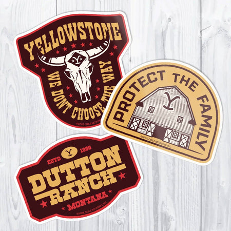 Yellowstone Dutton Ranch Patches Stickers Assorted Pack of 3 - Paramount Shop