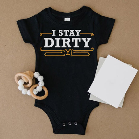 Yellowstone I Stay Dirty Baby Bodysuit - Paramount Shop