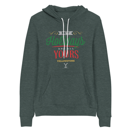 Yellowstone My Holidays Are All Yours Adult Fleece Hooded Sweatshirt - Paramount Shop