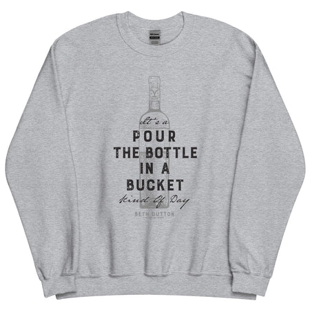 Yellowstone Pour The Bottle In The Bucket Crewneck Sweatshirt - Paramount Shop