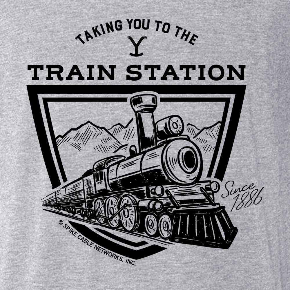 Yellowstone Taking You to the Train Station Men's Tri - Blend T - Shirt - Paramount Shop