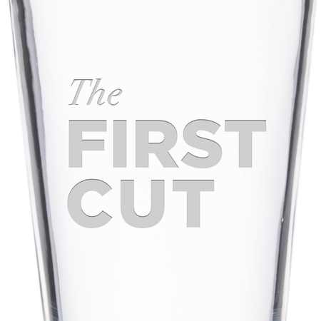 First Cut The First Cut Golf Podcast Logo Laser Engraved Pint Glass