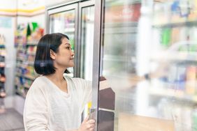 Person shopping in the supermarket