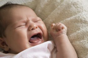 Baby crying, portrait