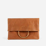 Nyala Foldover Clutch Handbags Rust Brown  