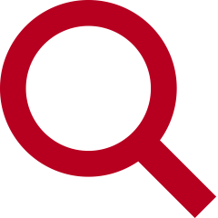 red magnifying glass icon