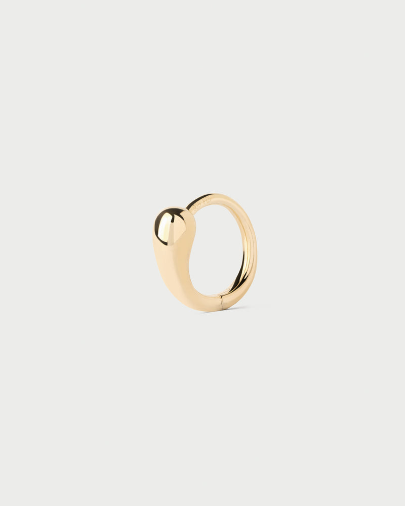 Orecchino a cerchio singolo Loop - 
  
    Argento sterling / Placcatura in Oro 18K
  
