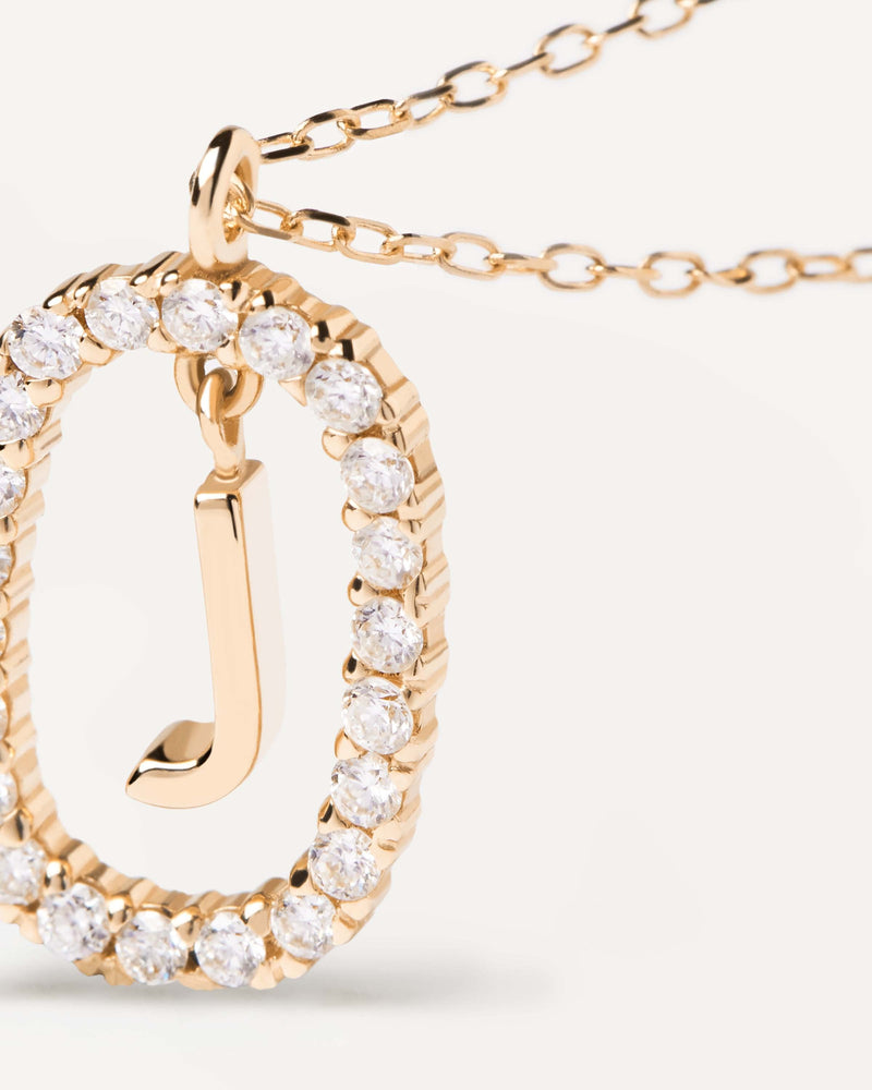 Collana in Diamanti e Oro Con Lettera J - 
  
    Oro 18K
  
