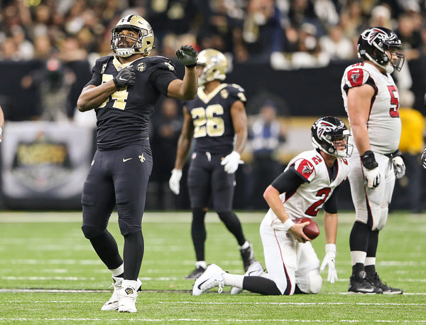 New Orleans Saints defensive end Cameron Jordan (94) sacks Atlanta Falcons quarterback Matt Ryan (2), Nov. 22, 2018. Michael DeMocker / NOLA.com | The Times-Picayune