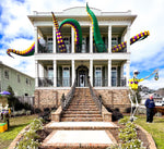 The owners of a Lakeview neighborhood home captured the ambient angst of the pandemic perfectly, with their second-story kraken and selection of celebratory skeletons. Doug MacCash / The Times-Picayune | The Advocate