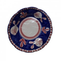 Assiette 25 cm Poisson Bleu