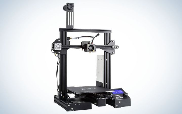  A Creality Ender 3 Pro 3D printer on a plain background.