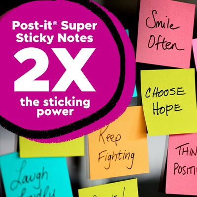 Post-it Super Sticky Notes, 4 x 6, White, 50 Sheet/Pad, 6 Pads/Pack (660SSGRID)