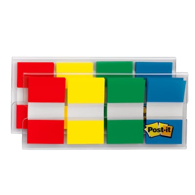 Post-it® Flags, .94 Wide, Assorted Colors, 160 Flags/Pack (680-RYGB2)