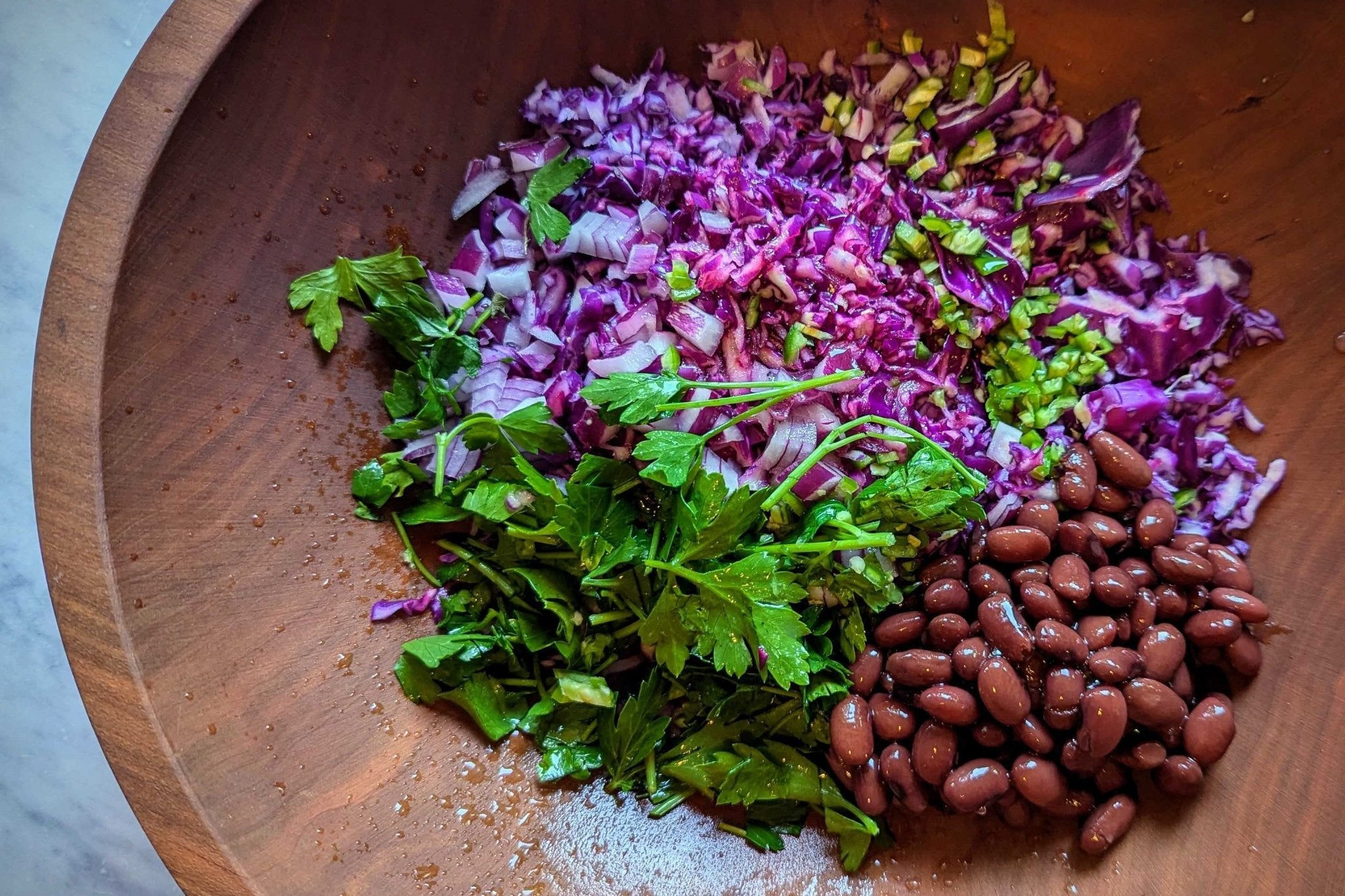 Red Cabbage and Domingo Rojo Salad - Rancho Gordo