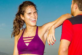 woman sweating after working out