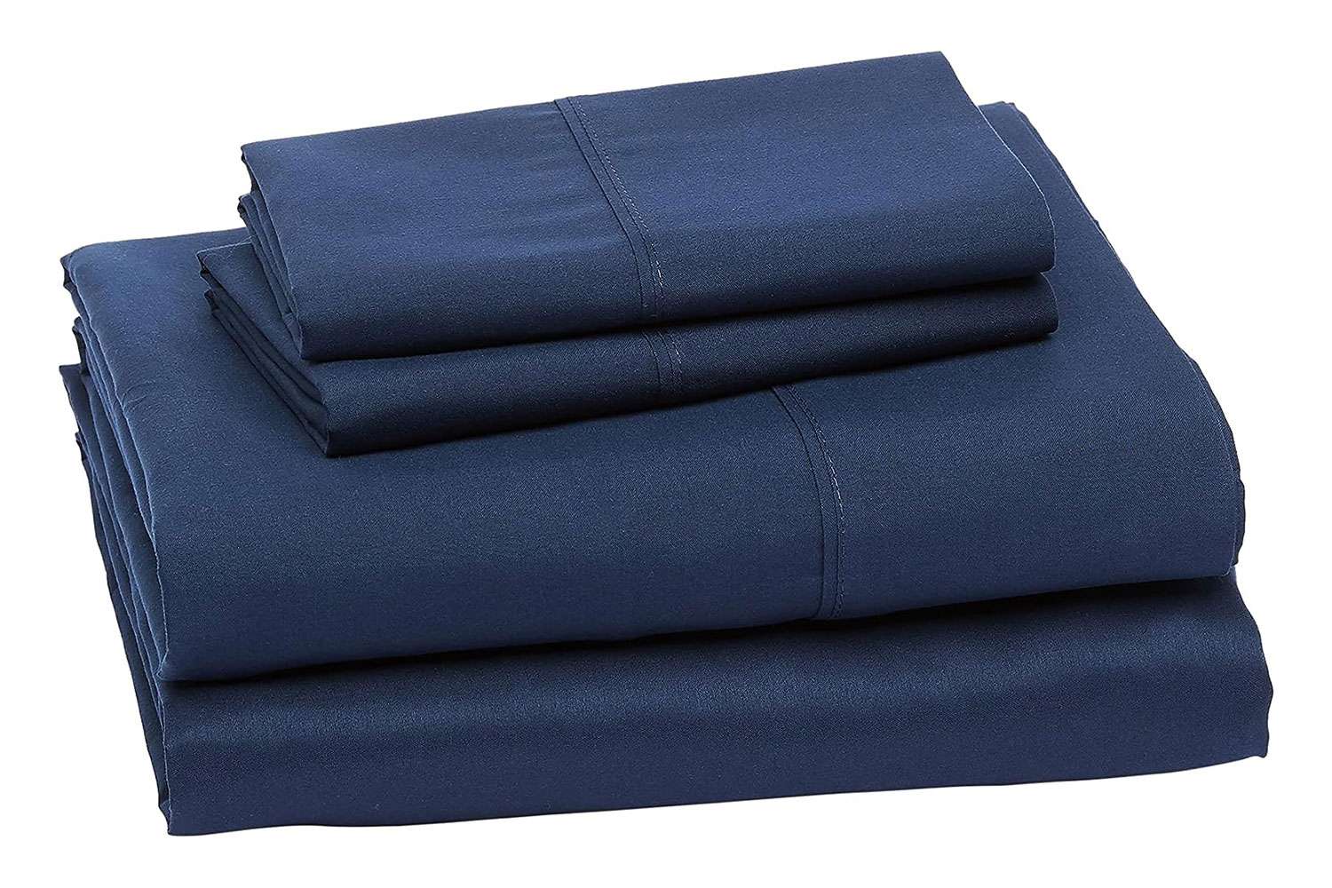 Amazon Basics Lightweight Super Soft Easy Care Microfiber 4-Piece Bed Sheet Set