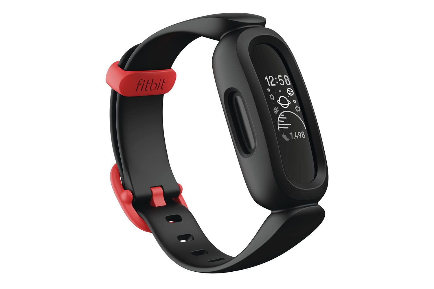 Amazon Fitbit Ace 3 Activity Tracker for Kids 6+ One Size, Black/Racer Red