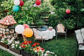 birthday party in a backyard