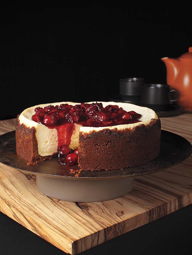 Gingersnap Cherry Cheesecake