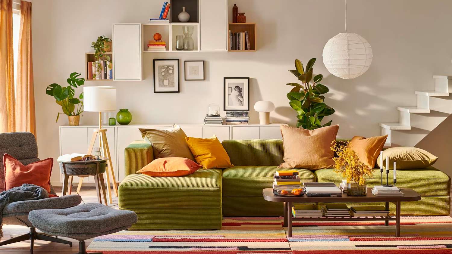 colorful ikea living room