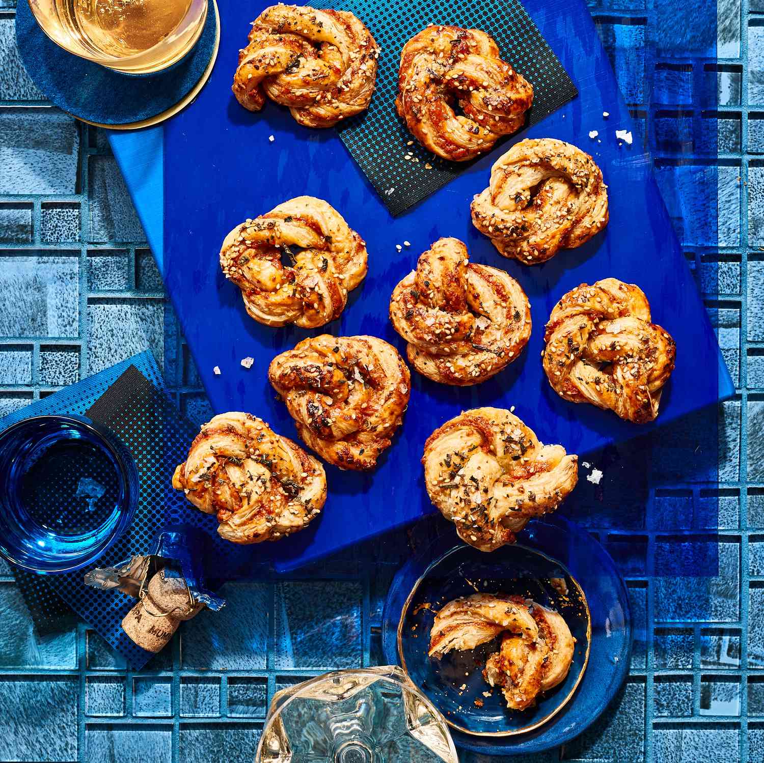 Red pepper walnut knots