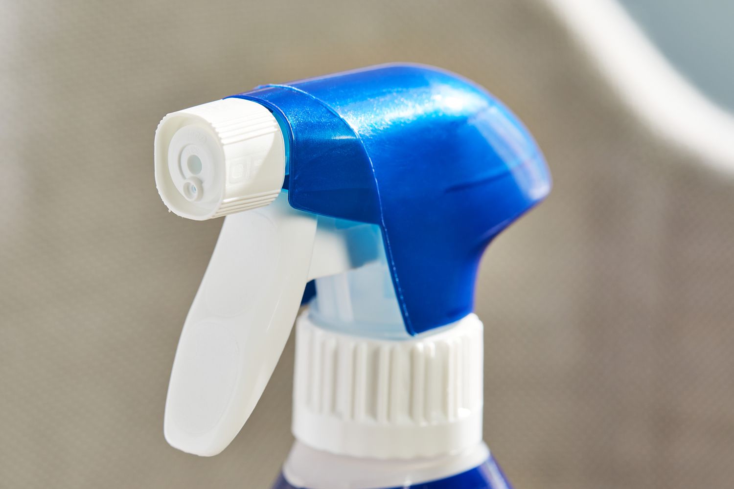 A close-up of the spray nozzle on the Bissell Advanced Oxy Stain Pretreat.