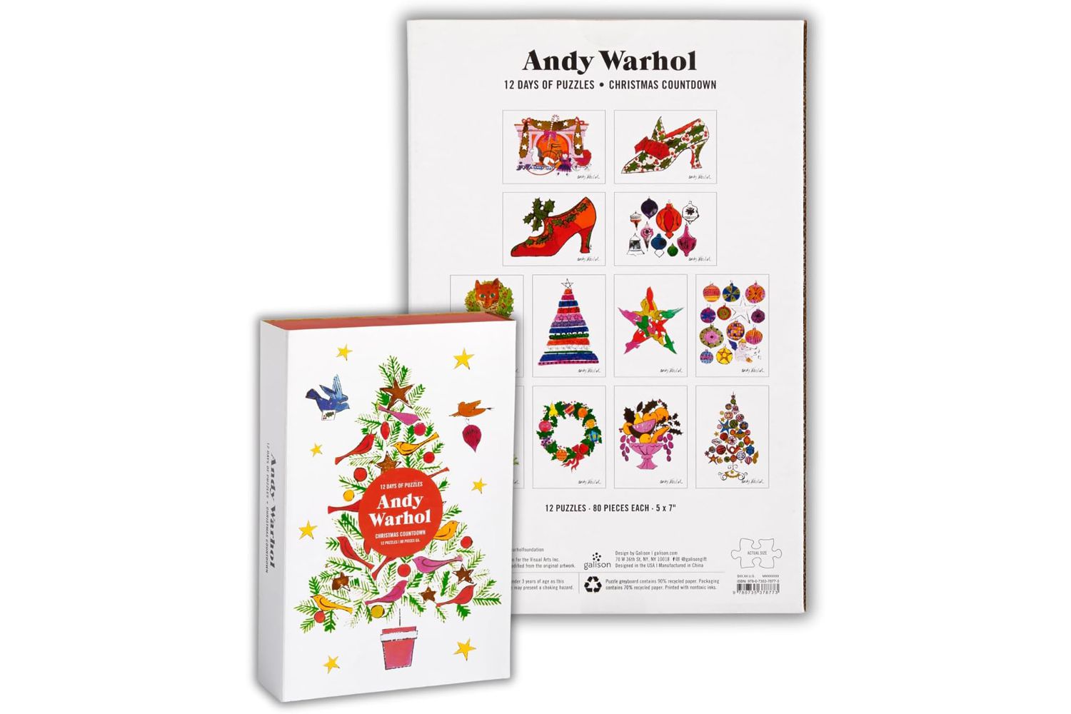 Amazon Galison Andy Warhol 12 Days of Puzzles Christmas Countdown