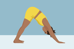 Yoga stretches for lower back lead image: downward dog