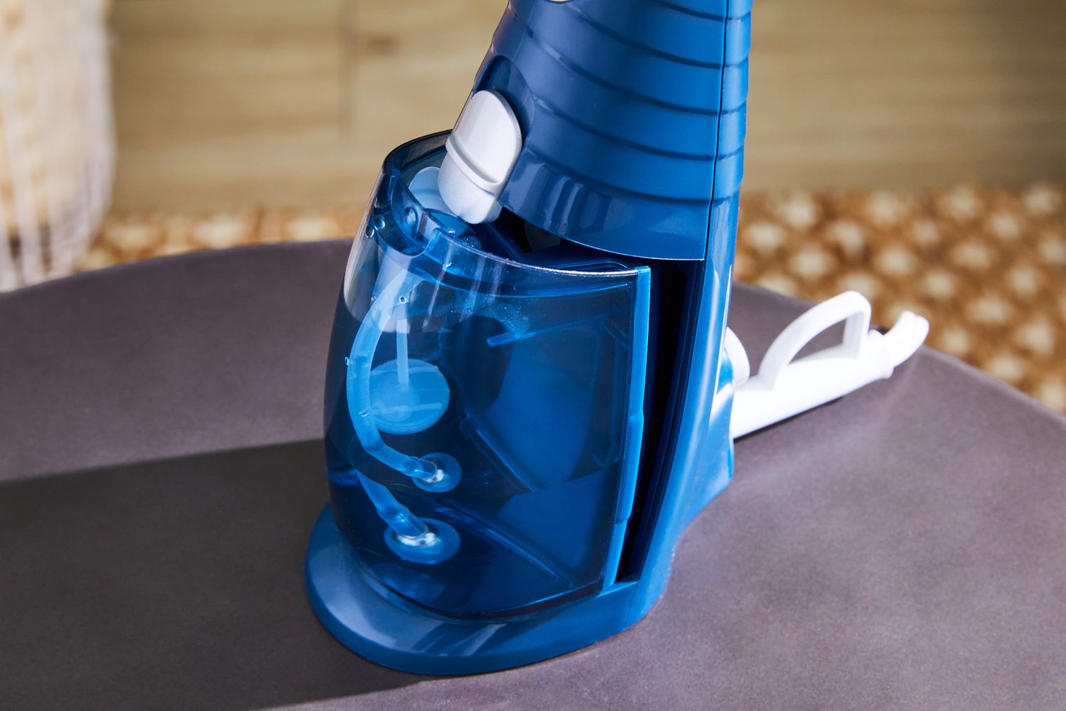 Close-up of the Conair GS38R Handheld Garment Steamer's water tank.