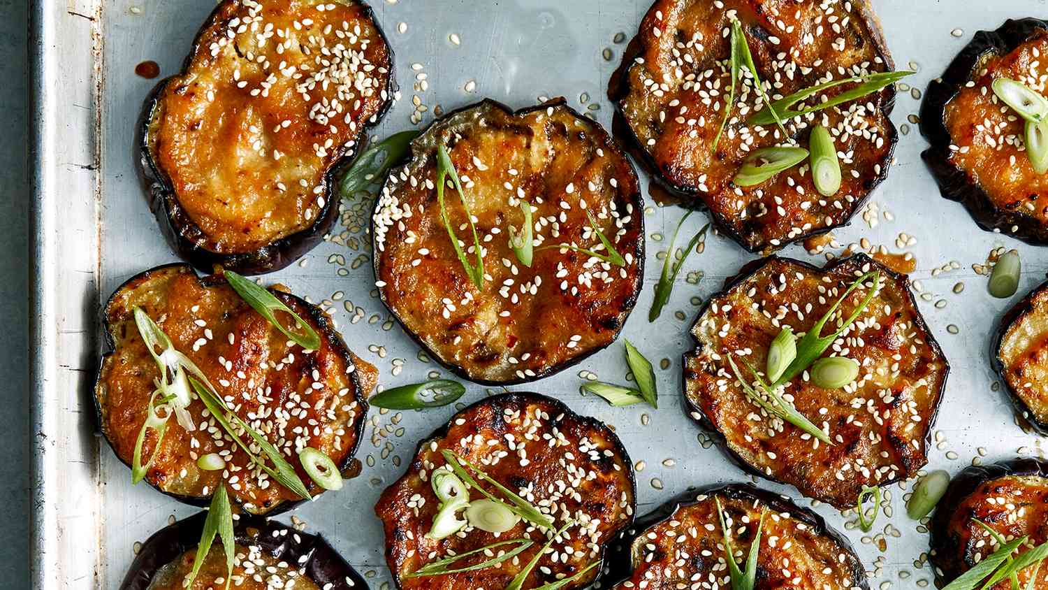 Real Simple.com, "April Staple" Sesame Seeds -Roasted Eggplant with Miso and Sesame Seeds