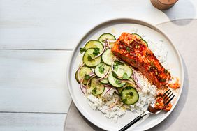 Sweet Chili Salmon With Cucumber Salad Recipe