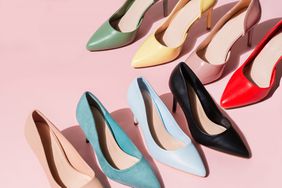 multi colored women's pumps