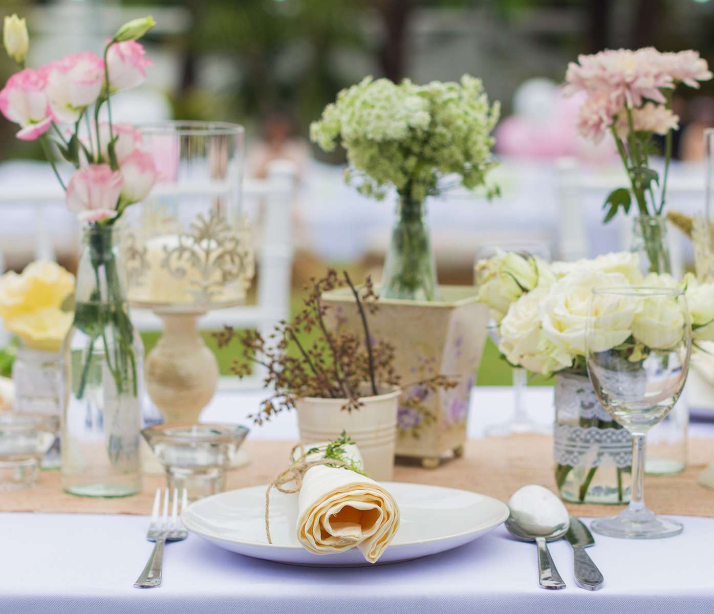 Table Setting at Garden Party