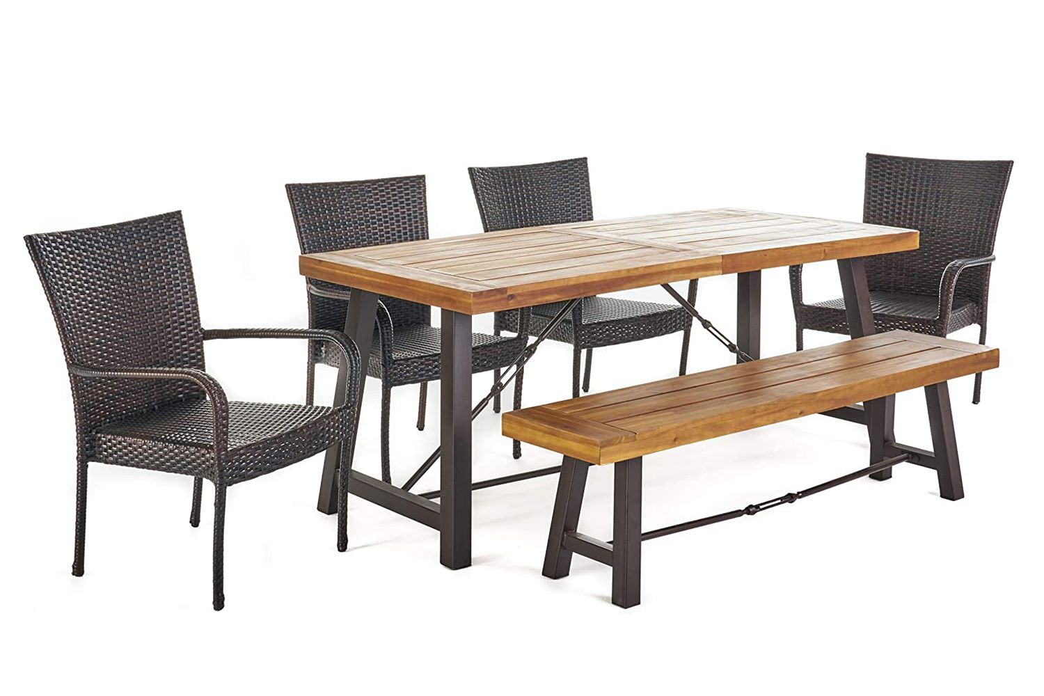 Christopher Knight Home Salla Outdoor Acacia Wood Dining Set