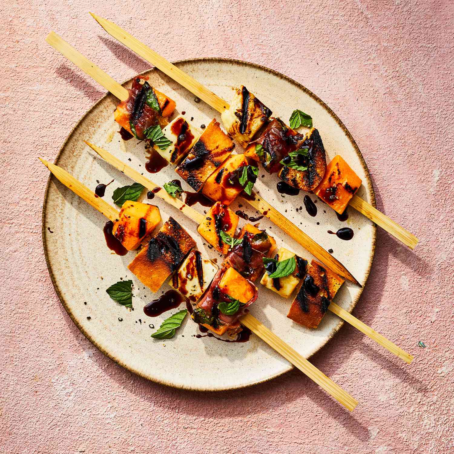 Grilled Cantaloupe and Prosciutto Skewers