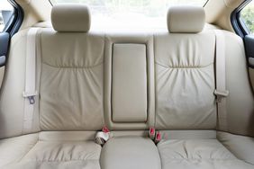 Back passenger seats in modern luxury car