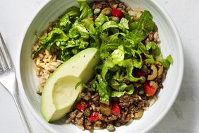 Spanish Beef and Rice Bowls with Avocado