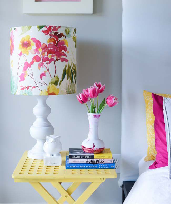 DIY floral lampshade