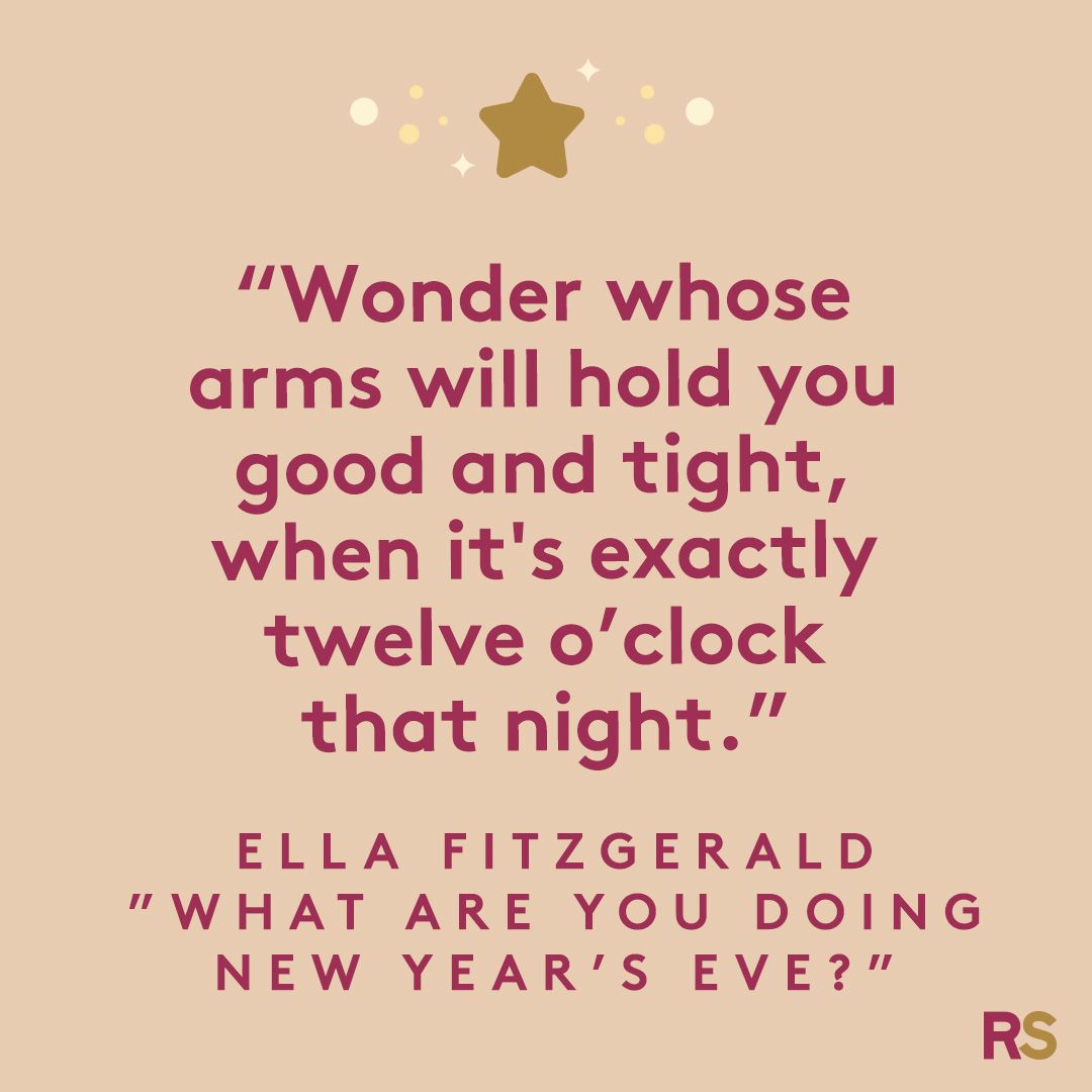 Wonder whose arms will hold you good and tight, when it's exactly twelve o'clock that night.