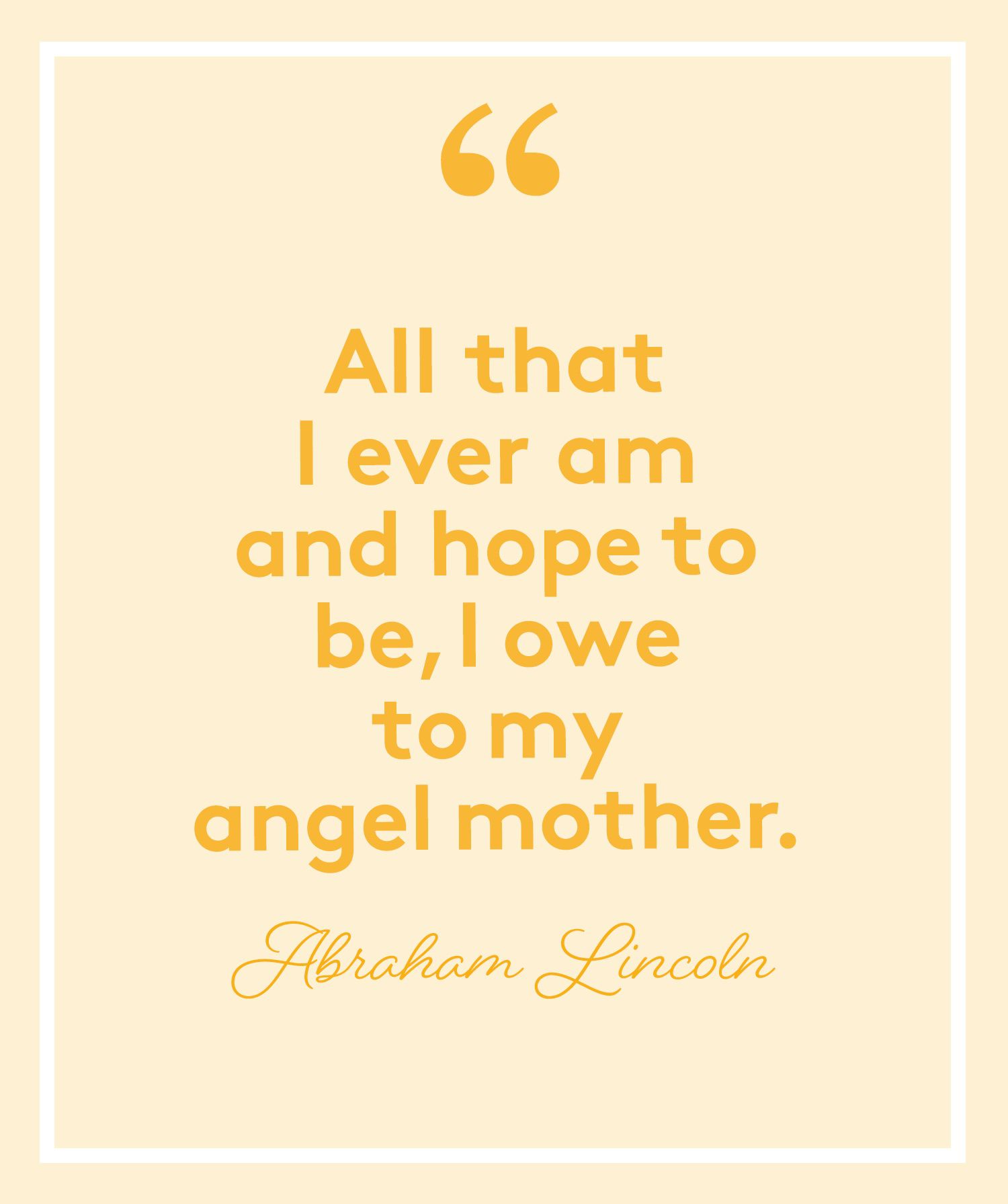 Simple Poems for Mother's Day: Abraham Lincoln Poem