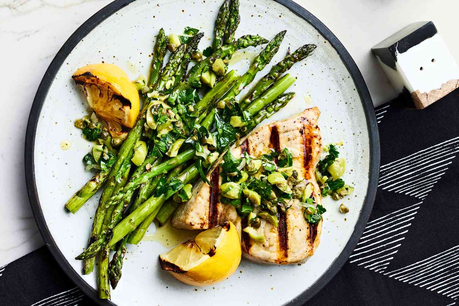 Grilled swordfish and asparagus dinner easy dinner recipe