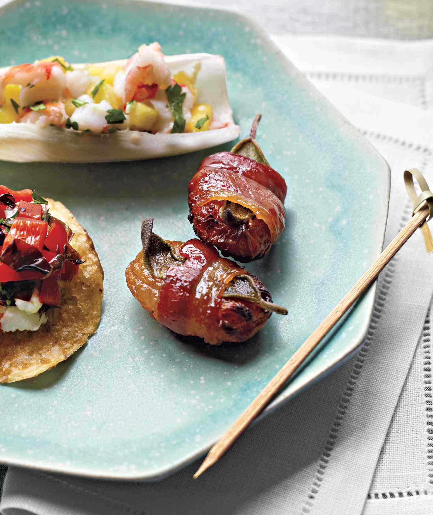 Bacon-Wrapped Apricots With Sage