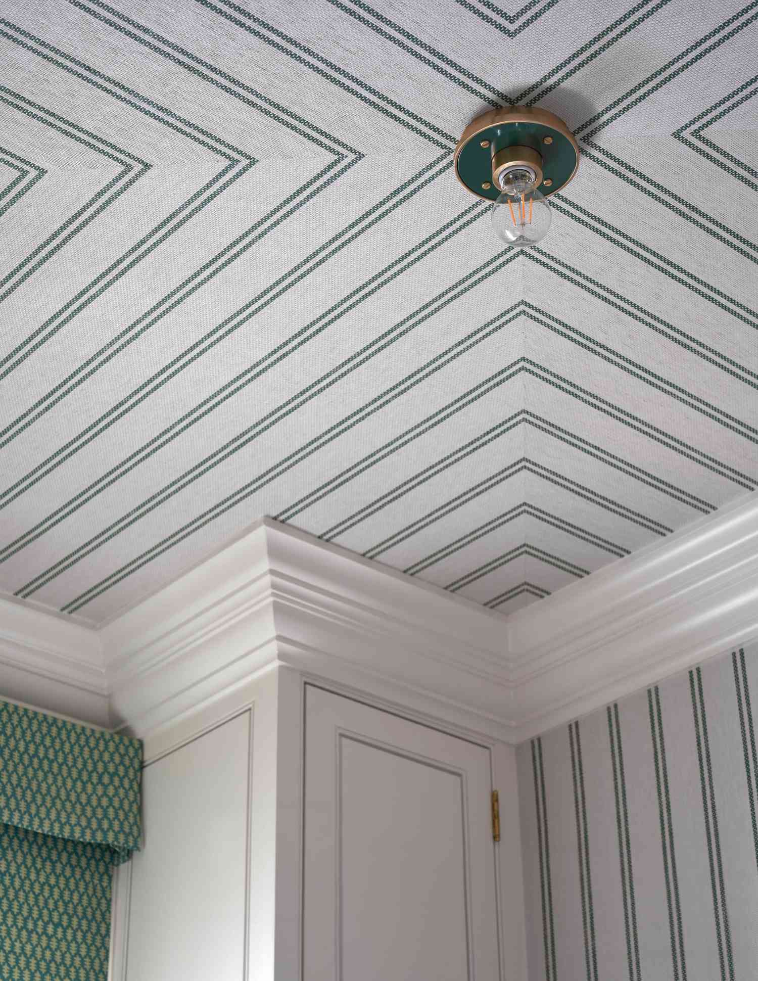 crown molding with ceiling wallpaper