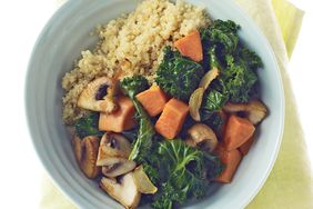 Quinoa With Mushrooms, Kale, and Sweet Potatoes