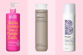 The Best Curly Hair Conditioners we recommend on a colorful background