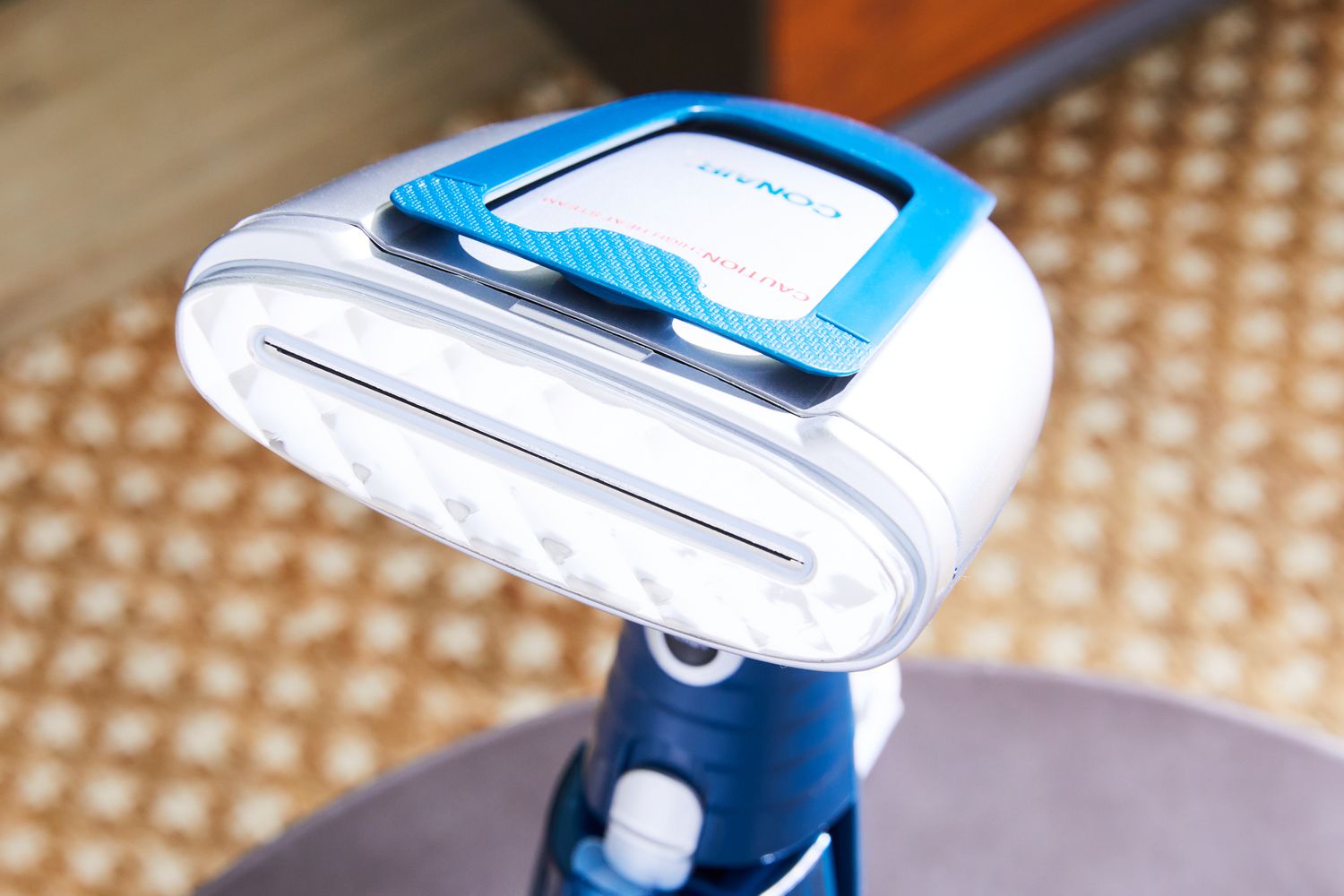 Close-up of where steam comes out on the Conair GS38R Handheld Garment Steamer.